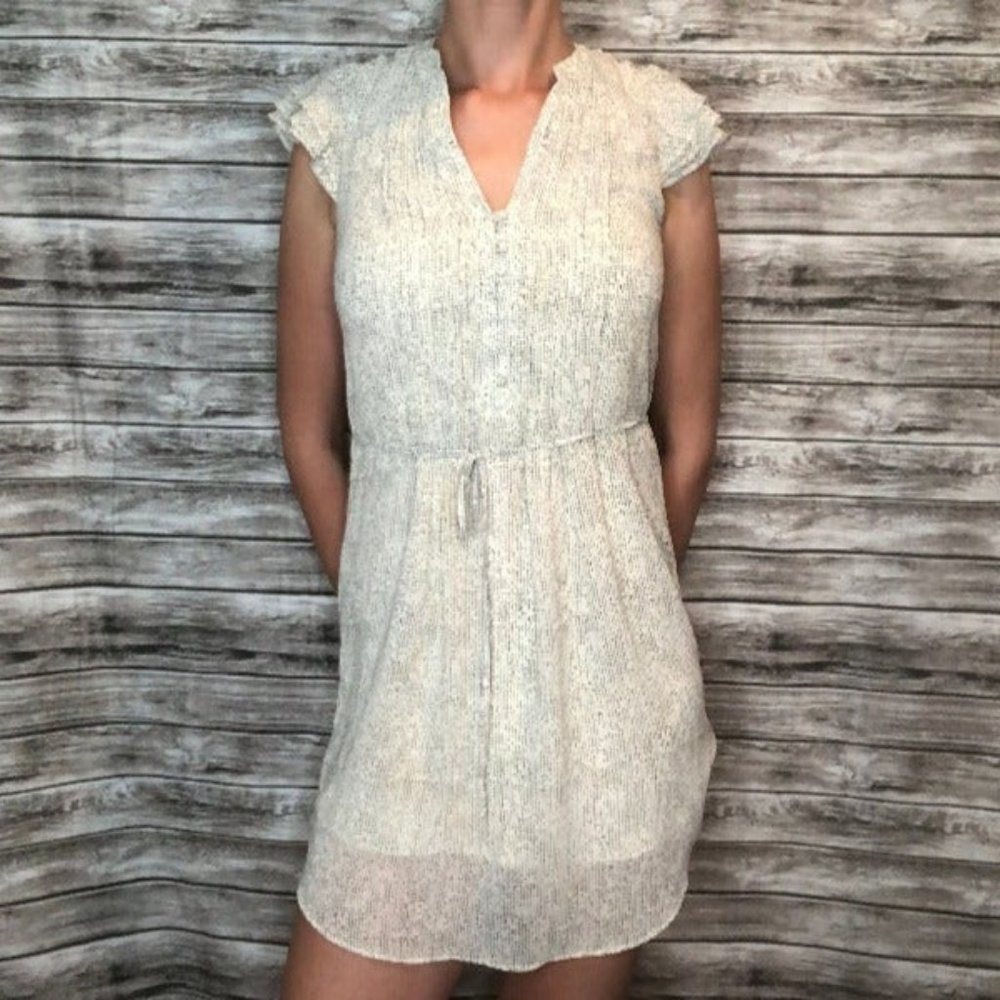 H&M Knee-Length Polka-Dot V-Neck & Buttons Dress 6